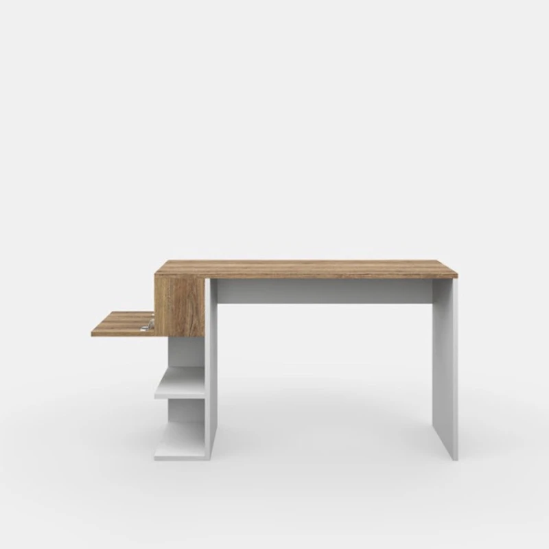 Kompüter masası Art Mebel House 127, ağ/qəhvəyi, 75x120x50 sm Kompüter masası Art Mebel House 127, ağ/qəhvəyi, 75x120x50 sm