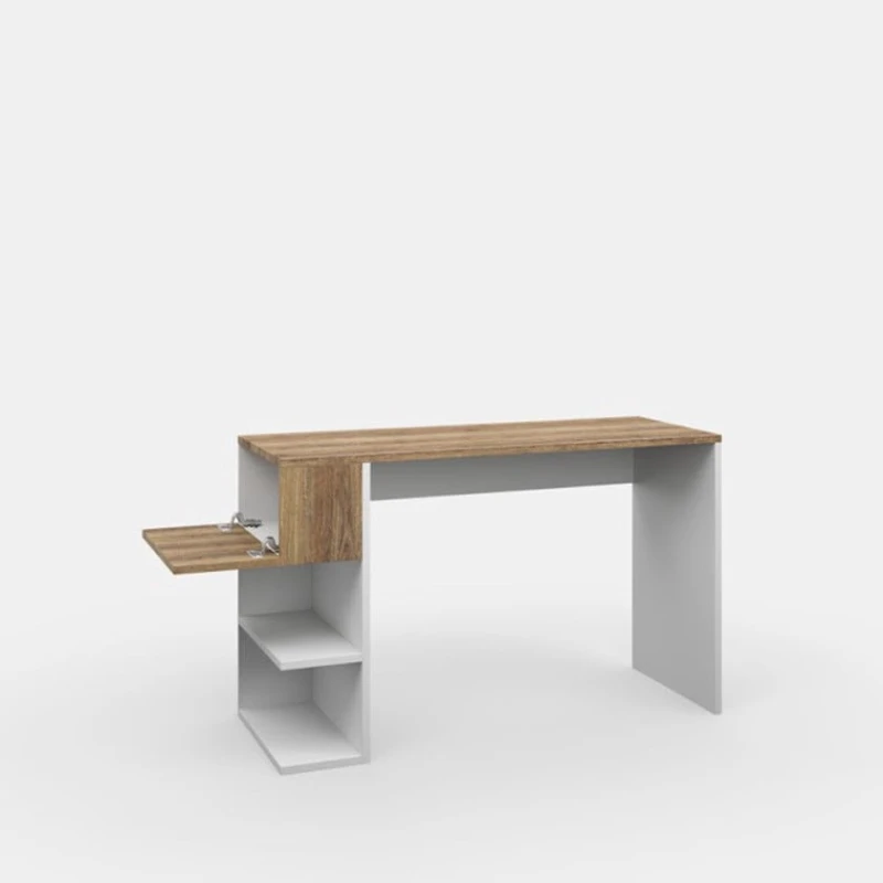 Kompüter masası Art Mebel House 127, ağ/qəhvəyi, 75x120x50 sm Kompüter masası Art Mebel House 127, ağ/qəhvəyi, 75x120x50 sm