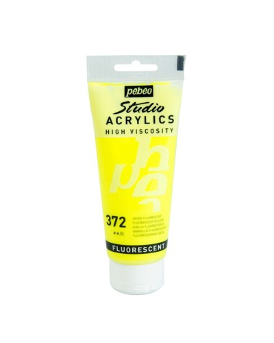 Akril boya Pebeo Studio Acrylics 372 Fluoresent sarı 100 ml