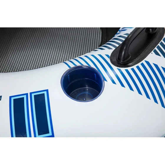 Надувной круг для двоих для плавания Bestway Hydro-Force Rapid Rider II, 251 x 132 см, ручной насос в подарок