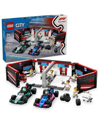 Konstruktor LEGO City F1® Garage & Mercedes-AMG & Alpine Cars 60444, 678 parça, 7 yaşdan