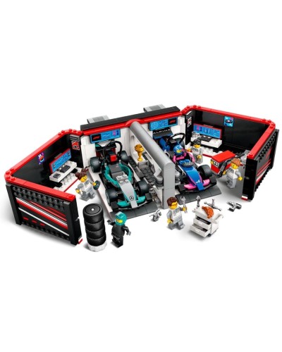 Konstruktor LEGO City F1® Garage & Mercedes-AMG & Alpine Cars 60444, 678 parça, 7 yaşdan