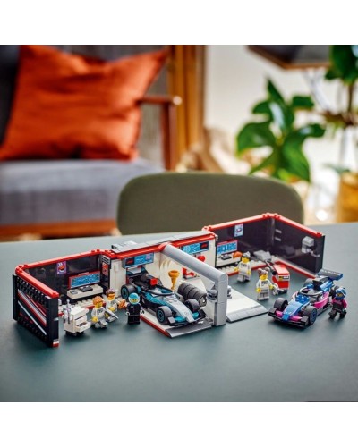Konstruktor LEGO City F1® Garage & Mercedes-AMG & Alpine Cars 60444, 678 parça, 7 yaşdan
