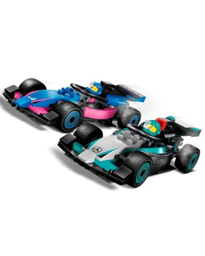 Konstruktor LEGO City F1® Garage & Mercedes-AMG & Alpine Cars 60444, 678 parça, 7 yaşdan