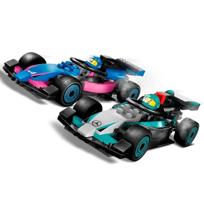 Конструктор LEGO City F1® Garage & Mercedes-AMG & Alpine Cars 60444, 678 деталей, от 7 лет