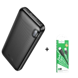 Внешний аккумулятор J128 10000mAh Black и в подарок кабель Hoco X88 Usb To Type-C