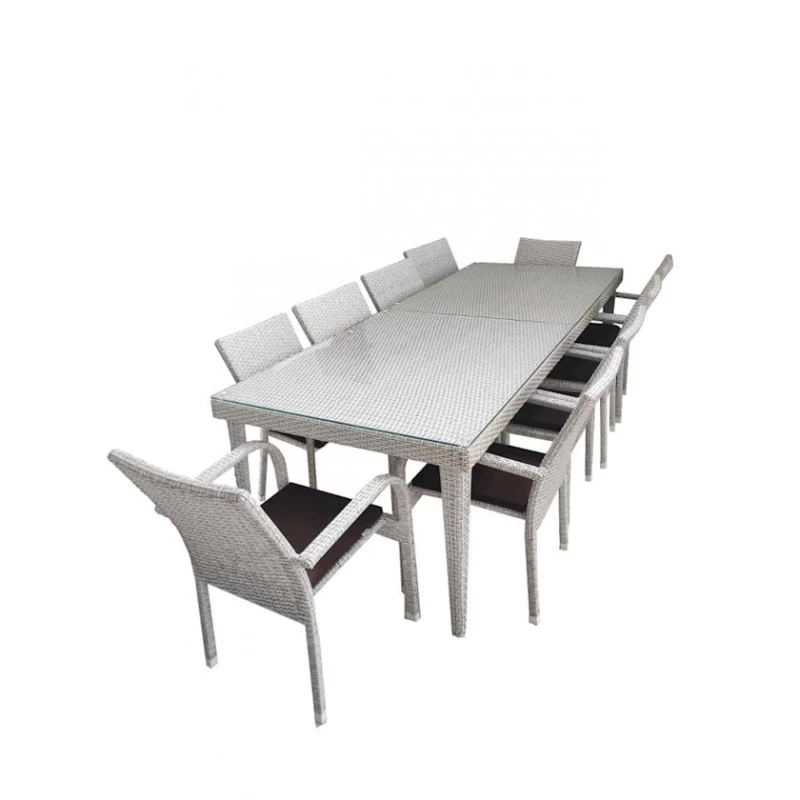 Набор садовой мебели Rattan 19932224887, белый, 260x100x77 см