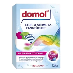 Absorbsiya edici salfetlər Domol rəngli və ağ paltarlar üçün, 24 əd Absorbsiya edici salfetlər Domol rəngli və ağ paltarlar üçün, 24 əd