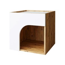 Tumba Ev Plus 12115648, LDSP, ağ, 50x50x50 sm