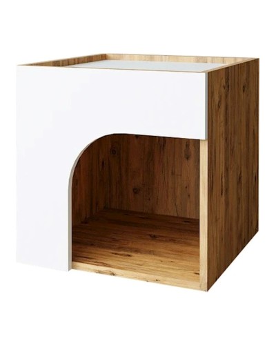 Tumba Ev Plus 12115648, LDSP, ağ, 50x50x50 sm