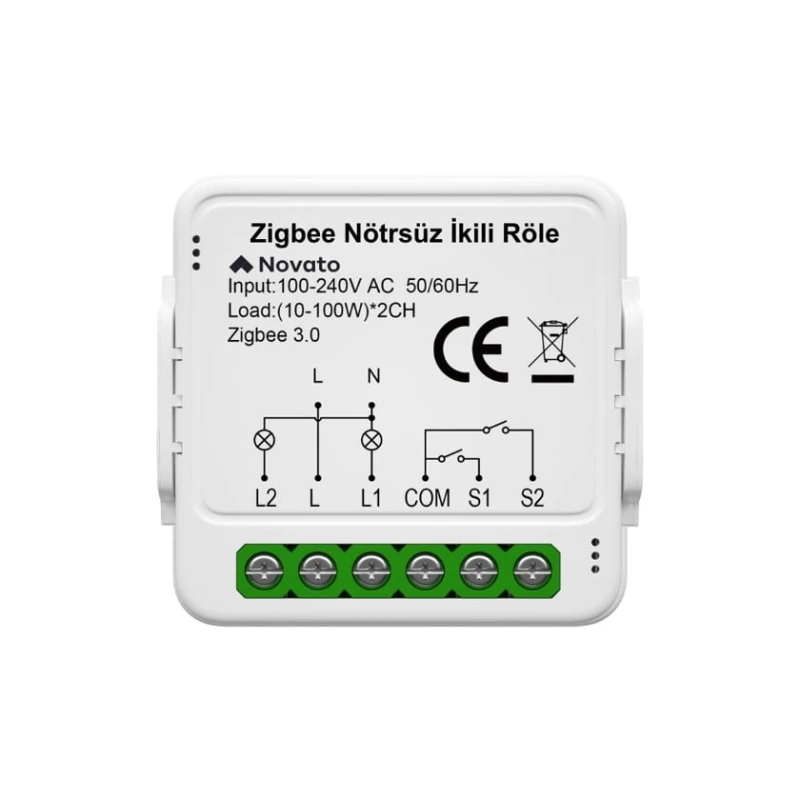 Умное реле Novato Tuya ZigBee Mini (без необходимости нейтрали) - ZNR-02 Умное реле Novato Tuya ZigBee Mini (без необходимости нейтрали) - ZNR-02