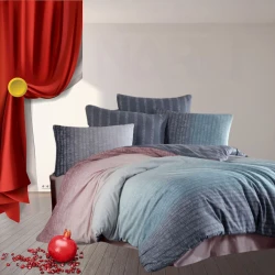 Yataq dəsti Narlı 001121, yorğan üzü 200x220 sm, mələfə 240x260 sm, yastıq üzü 50х70 sm (2 əd), ikinəfərlik, pambıq, rəngbərəng
