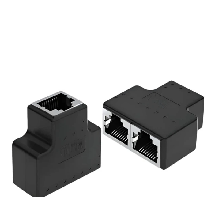 Konnektor ötürücü LAN kabel 2-li çıxış Konnektor ötürücü LAN kabel 2-li çıxış