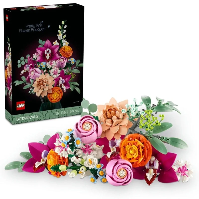 Конструктор LEGO Botanicals Pretty Pink Flower 10342, 18+ лет, 749 элементов