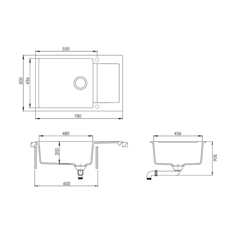 Кухонная мойка Aquasanita SQT 105-601