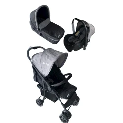 Детская коляска 716HP, серая/черная