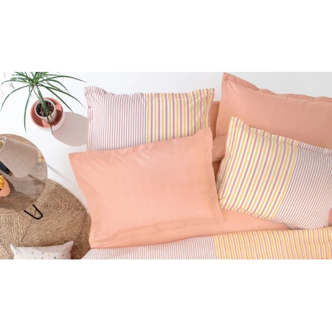 Yataq dəsti Yataş Corwin, pike 160x220 sm, mələfə 100x200x36 sm, yastıq üzü 50x70 sm, birnəfərlik, pambıq, çəhrayı