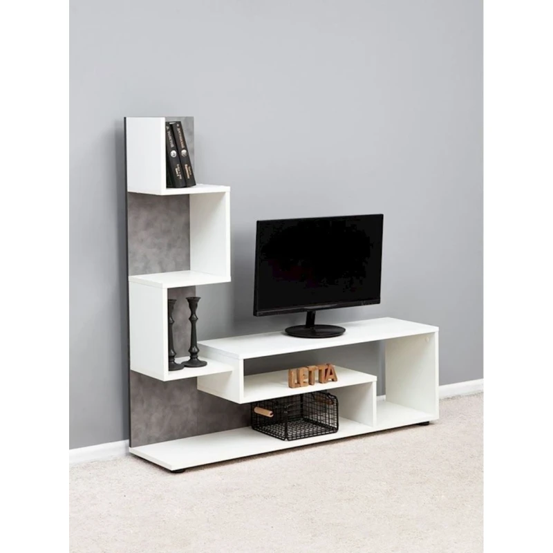 Тумба под ТВ 102x28x109 см, ЛДСП, Серый Тумба под ТВ 102x28x109 см, ЛДСП, Серый