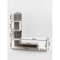 Тумба под ТВ 102x28x109 см, ЛДСП, Серый Тумба под ТВ 102x28x109 см, ЛДСП, Серый