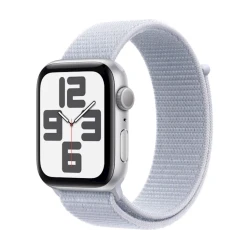 Ağıllı saat Apple Watch SE GPS 44mm Silver Aluminium Case with Blue Cloud Sport Loop (Rəsmi zəmanət)
