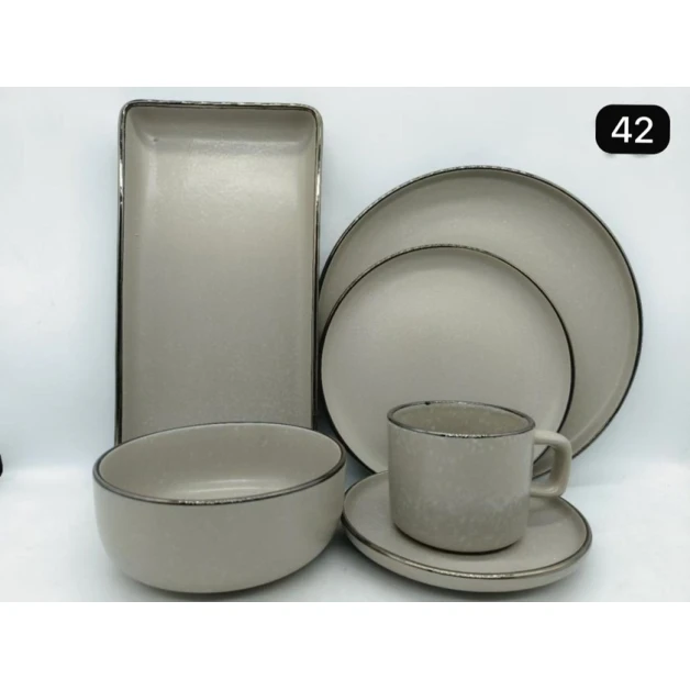 Набор столовой посуды 911miv-N42, керамика, разноцветный, 4 персон, 21 предметов Набор столовой посуды 911miv-N42, керамика, разноцветный, 4 персон, 21 предметов