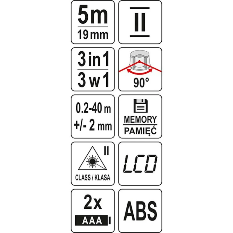 Лазерный дальномер Yato YT-73122 Лазерный дальномер Yato YT-73122