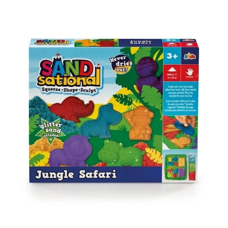 Набор для лепки SANDsational Jungle Safari Playset, 3-5 лет Набор для лепки SANDsational Jungle Safari Playset, 3-5 лет