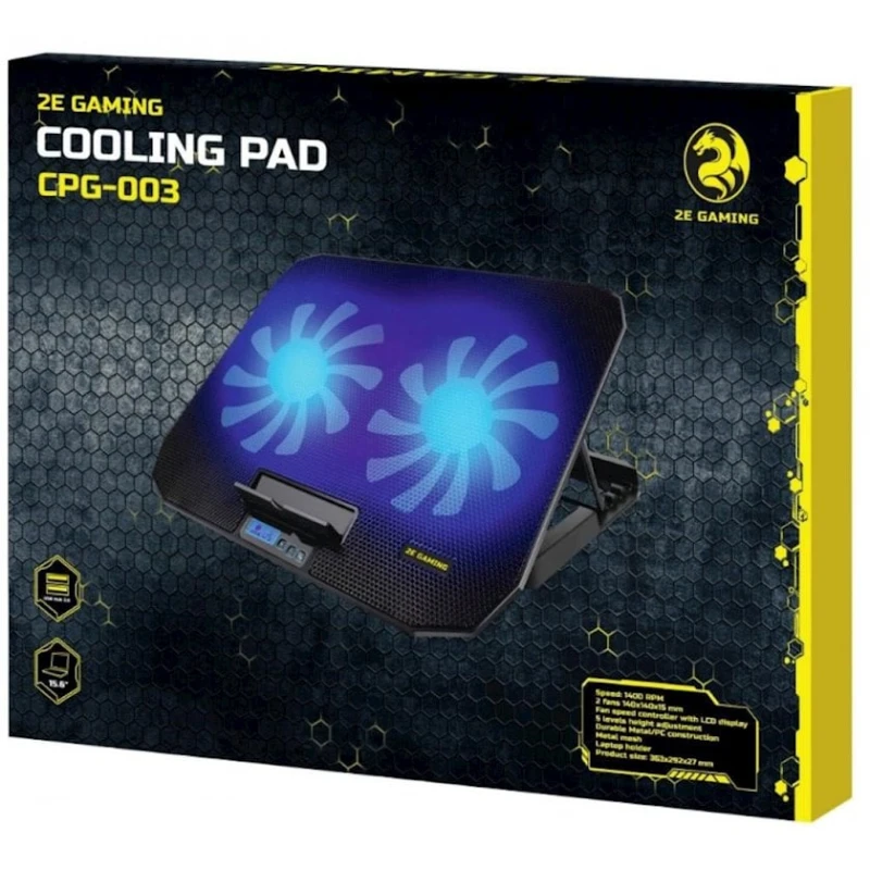 Подставка для ноутбука с охлаждением 2E Gaming 2E-CPG-003 Black Подставка для ноутбука с охлаждением 2E Gaming 2E-CPG-003 Black