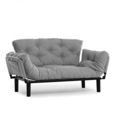 Divan Futon Nitta LN216, 85x70x155 sm, boz