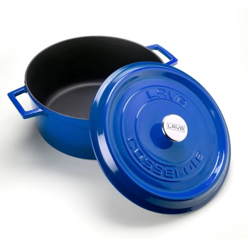 Кастрюля Lava, чугун, синяя, 32 см Кастрюля Lava, чугун, синяя, 32 см
