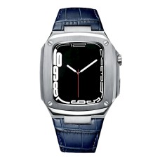 Qayış və çexol Greatcase SW626 Apple Watch 45mm üçün Silver/Blue