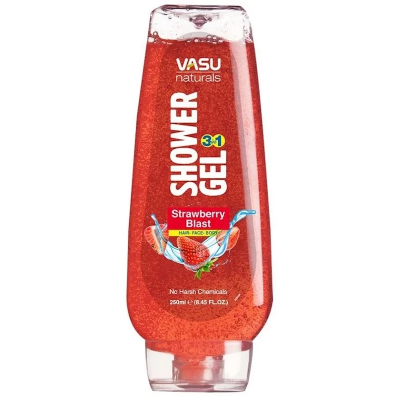 Гель для душа Vasu Naturals 3 In 1 Strawberry Blast No Harsh Chemicals 250 мл