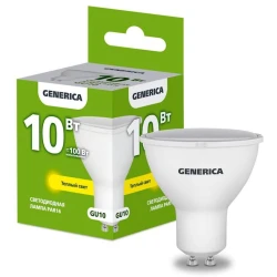 Светодиодная лампа Generica PAR16 GU10 10W 3000K