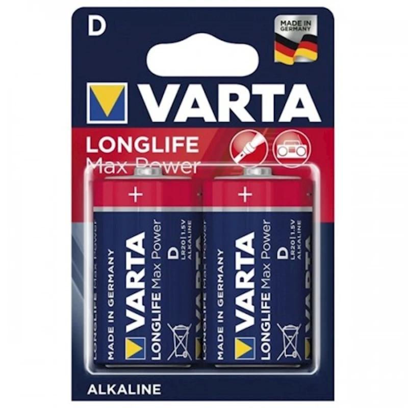 Батарейка Varta Longlife Max Power D 2 шт Батарейка Varta Longlife Max Power D 2 шт