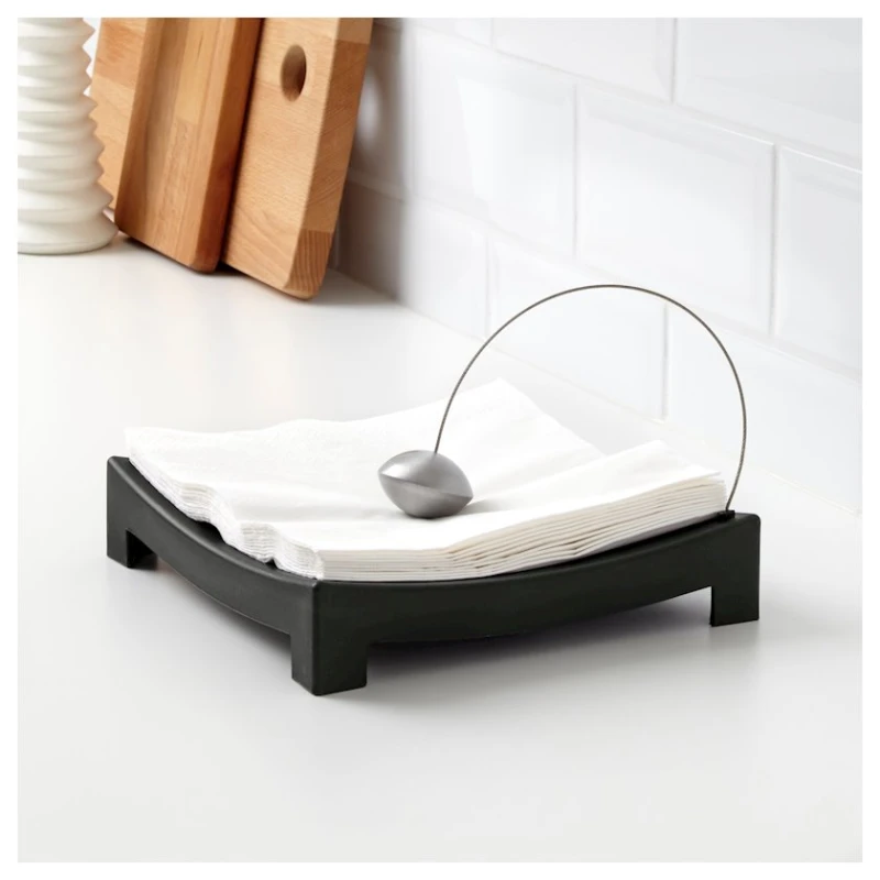 Cалфетница IKEA Knyck, черный, 22x5 см Cалфетница IKEA Knyck, черный, 22x5 см