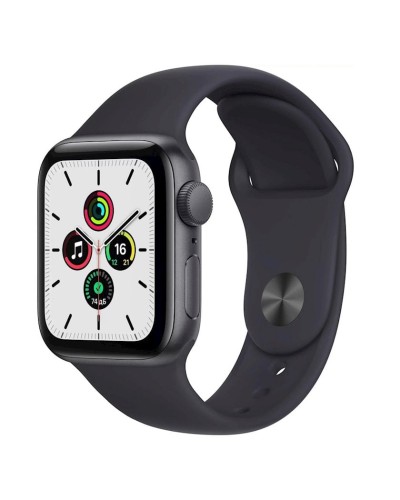 Smart saat Apple Watch SE GPS 40mm Space Gray Aluminium Case with Black Sport Band (MYDP2ZP/A)