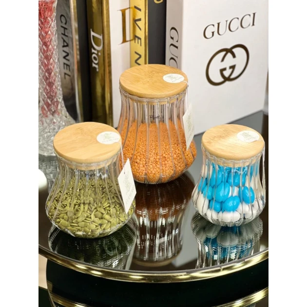 Dəst nh_32sfb, şüşə, şəffaf/bej, 3 əd