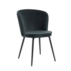 Stul JYSK Risskov, polyester, qara/yaşıl, 2 əd
