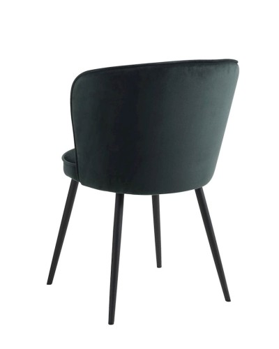 Stul JYSK Risskov, polyester, qara/yaşıl, 2 əd