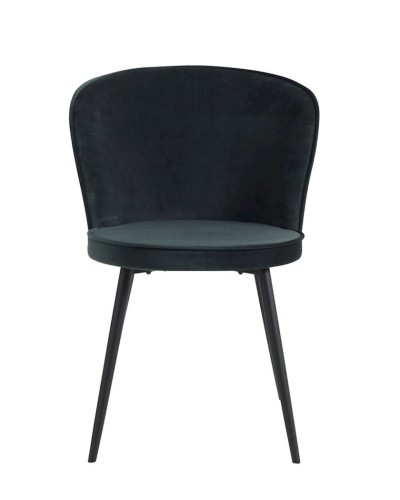 Stul JYSK Risskov, polyester, qara/yaşıl, 2 əd