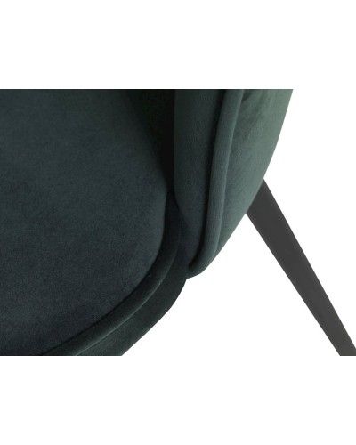 Stul JYSK Risskov, polyester, qara/yaşıl, 2 əd