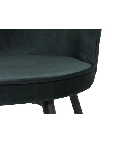 Stul JYSK Risskov, polyester, qara/yaşıl, 2 əd