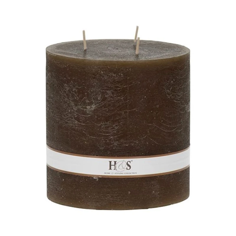 Свеча Hom-me, 14x14 см, темно-коричневая