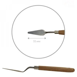 Мастихин Rosa Studio 11920, нержавеющая сталь/дерево, капля, 5.5 см