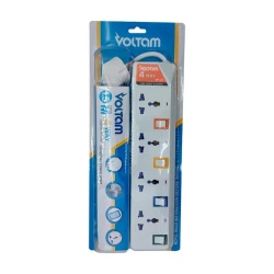 Удлинитель VOLTAM VP-31 1.5 м, 4-розеточный Удлинитель VOLTAM VP-31 1.5 м, 4-розеточный