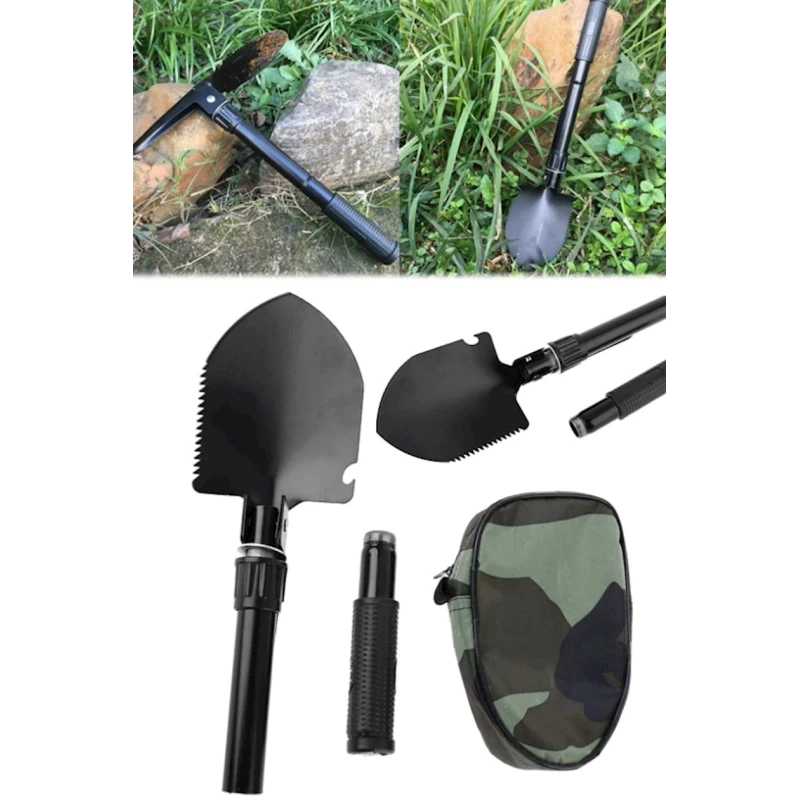 Лопата туристическая 3 в 1 315960297, складная, в чехле, сапёрная, 41.5 см Лопата туристическая 3 в 1 315960297, складная, в чехле, сапёрная, 41.5 см