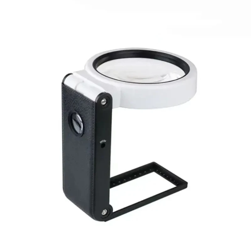 Lupa masaüstü işıqlandırma ilə TH-7018-A, plastik, qara/ağ, 22x4.5x2 sm