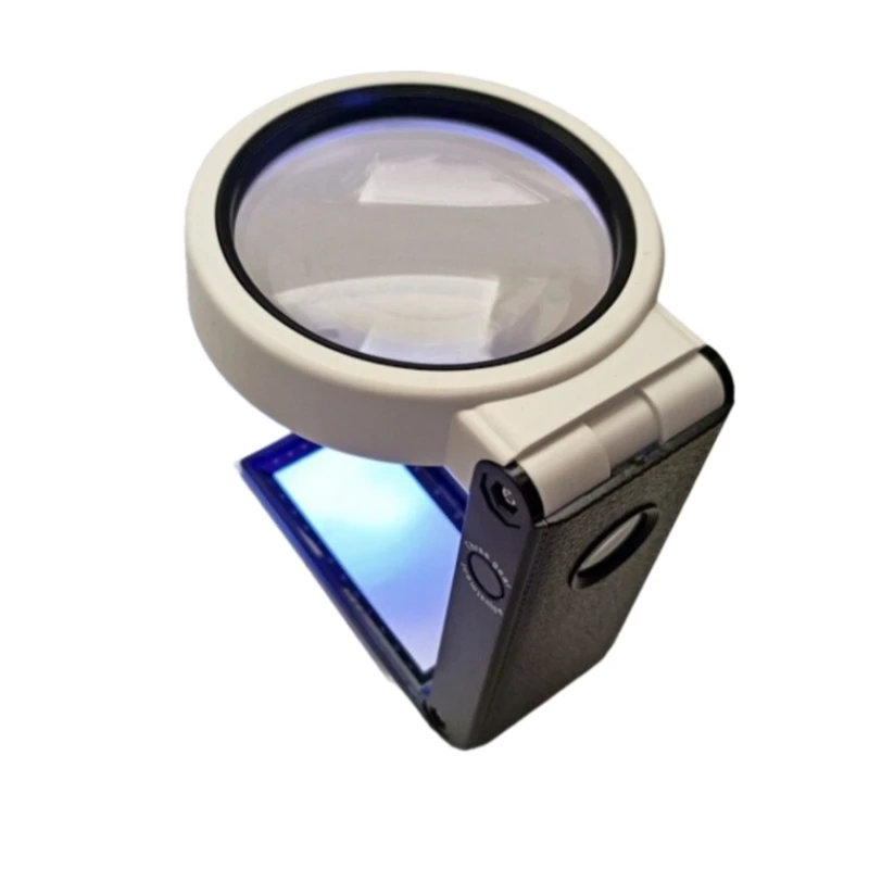 Lupa masaüstü işıqlandırma ilə TH-7018-A, plastik, qara/ağ, 22x4.5x2 sm