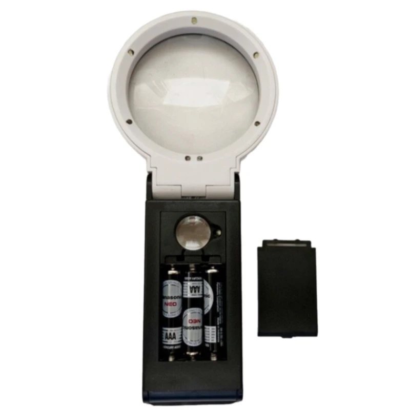 Lupa masaüstü işıqlandırma ilə TH-7018-A, plastik, qara/ağ, 22x4.5x2 sm