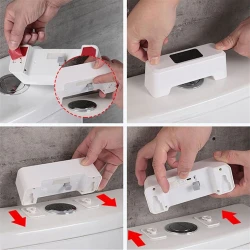 Сенсорный сливной механизм, пластик, белый